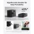 Anker Nano Travel Adapter, 5-Port Power Adapter with 1× 2-Pin AC, 2 USB A, 2 USB C for 20W, Smart Temperature Control, Works in 200+ Countries, not a Voltage Converter, Travel Essentials (1-Pack) - Black